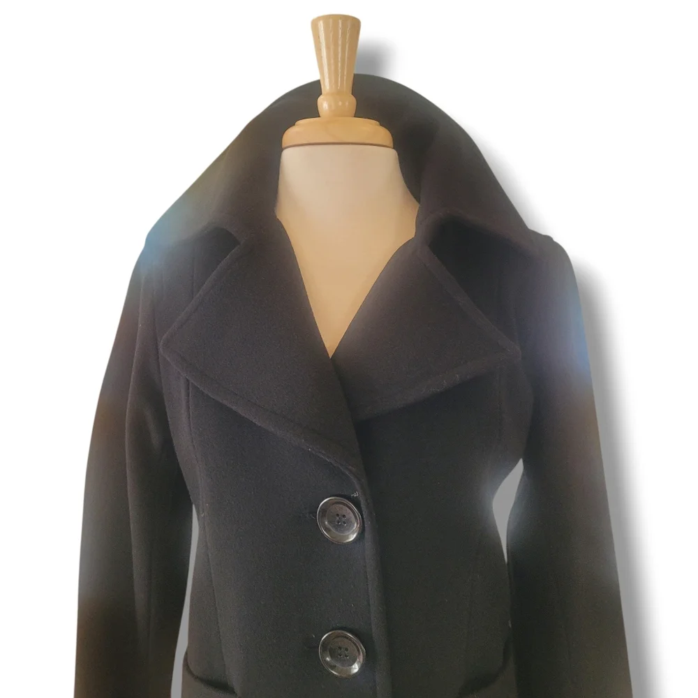 Michael Kors Black Pea Coat. Size S.